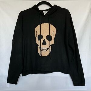 Sweet Romeo Black and Cream Skull Sweatshirt